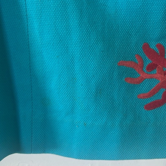 🪸 Lilly Pulitzer Strapless Turquoise and Coral Dress 🪸 - Picture 5 of 5